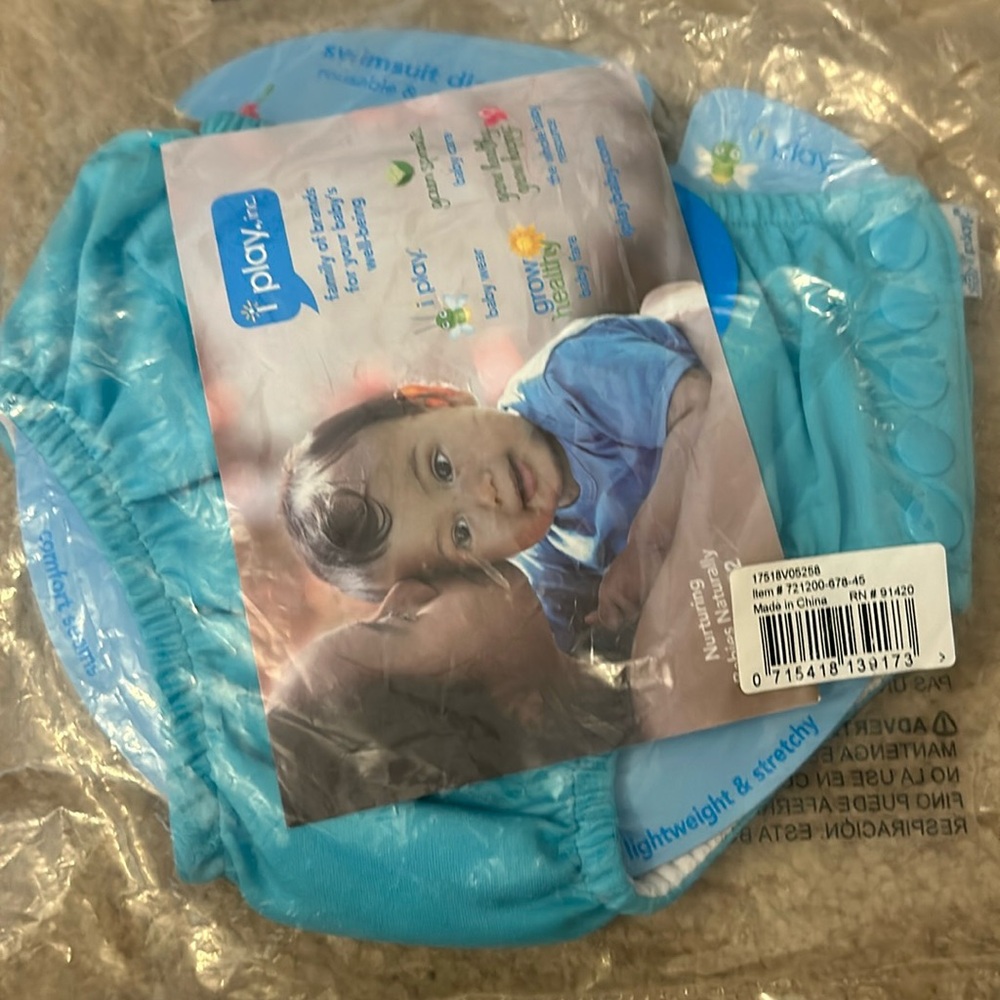 I PLAY. by Green Sprout Snap Swim Diaper Unisex Size 18 Months NEW